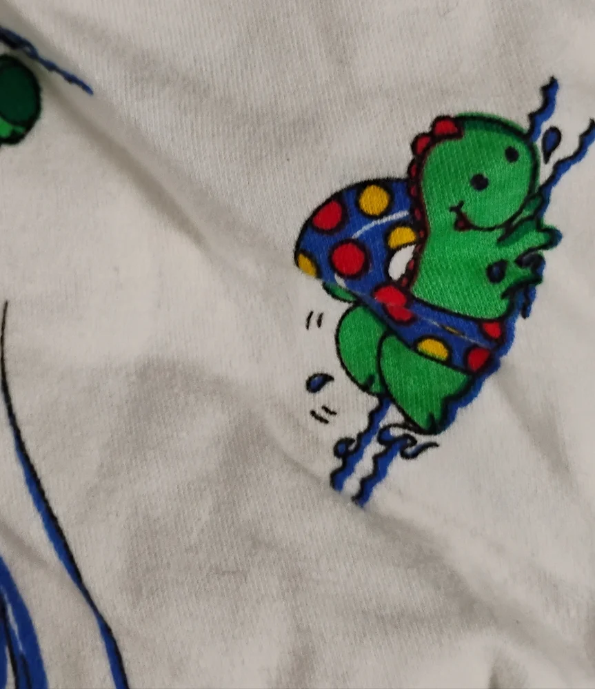 Vintage 1980s 1990s Be Mine Dino Novelty Print Onesie Sz 24 Mos Cotton
